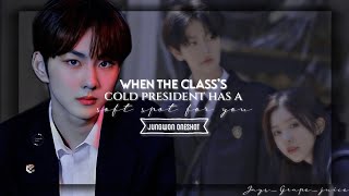 Jungwon Oneshot ||When the class's cold president has a soft spot for you|| Enhypen ff screenshot 2