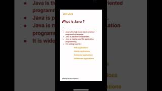 Java | what is Java ? (01) #corejava screenshot 1