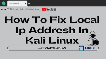 Linux Static Ip Addresh Configuration | How To Fix Local Ip In Kali Linux [HINDI] | kidnap_shadow