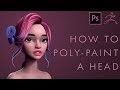 How to POLY PAINT a Head using Zbrush and Photoshop - Tutorial