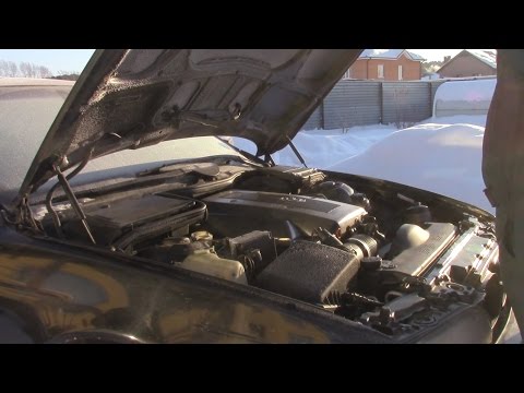 Запуск двигателя BMW(m62b44) с портянкой в блоке.