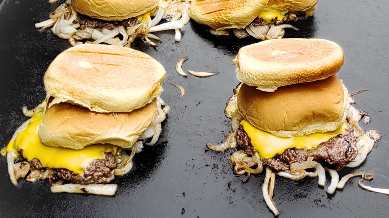 How To Make an Oklahoma Fried Onion Burger on a Griddle YouTube