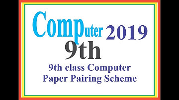 Computer-9th new pairing Scheme & Paper Pattern-2019