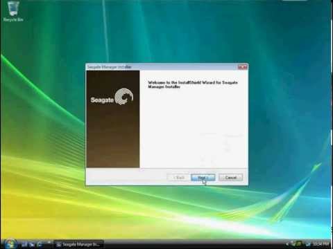 Seagate Manager - Software Installation on a Windows System Through the Setup.exe in the Bin Folder