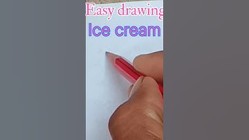 How To Draw Ice cream Cone From Alphabet Letter V | Simple Ice Cream Drawing #shorts