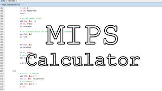 MIPS Assembly Calculator