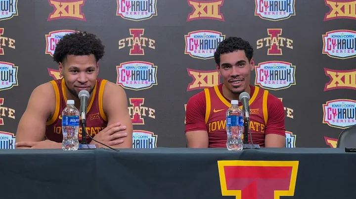 Joshua Jefferson, Tamin Lipsey post Cy-Hawk presser