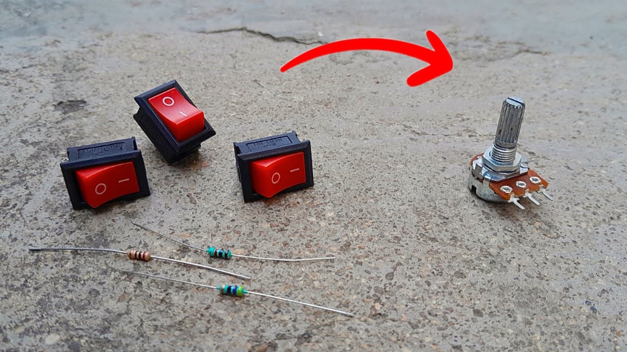 how I made a potentiometer using switchs and resistors - YouTube