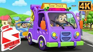 wheels tow truck fun learning song toddlers nursery rhyme