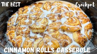 The BEST Slow Cooker Cinnamon Rolls Casserole | Crockpot Cinnamon Rolls Casserole | Crockpot |
