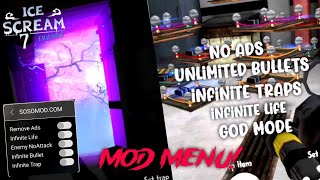 Ice Scream 7 Mod Apk No Ads+Unlimited Traps+God Mode+Infinite Lifes+Unlimited Bullets | Ice Scream 7
