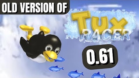 The 0.61 version of Tux Racer! (PC game from 2000)