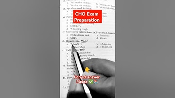 CHO Exam Preparation 2025 | CHO Previous Year Question Paper | Nursing officer exam MCQ #clearexam
