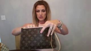 Louis Vuitton Neverfull pochette Brown Cloth ref.137637 - Joli Closet