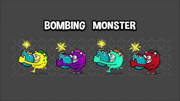 bombing monster game sprite