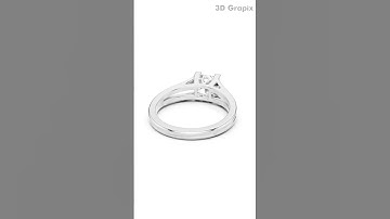 Jewellery CAD Design Rendering Ring - 015|White Gold | 360° Realistic View #3dgrapix #3DRendering