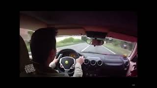 Guy almost ruins Ferrari during test drive