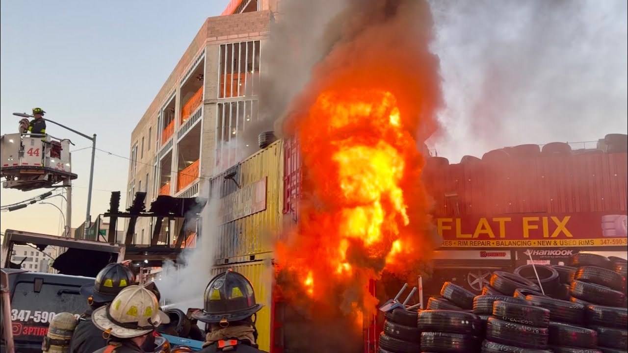 FDNY Bronx 10-75 / 10-86 FOAM OPS Box 2988 Stubborn Fire in Tire Shop FOAM F500 Used