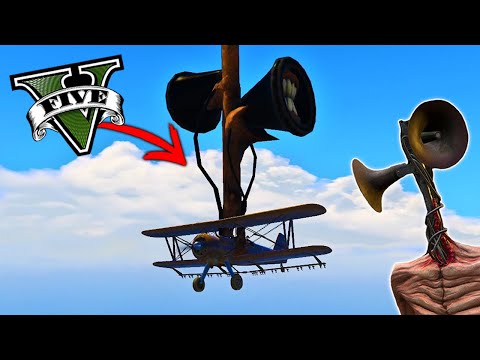TESTANDO meu NOVO AVIÃO no GTA 5 ! Siren Head