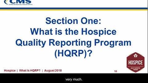Introduction to the Hospice Quality Reporting Program (HQRP) Webinar