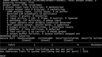9 Port Security Sticky MAC Addresses