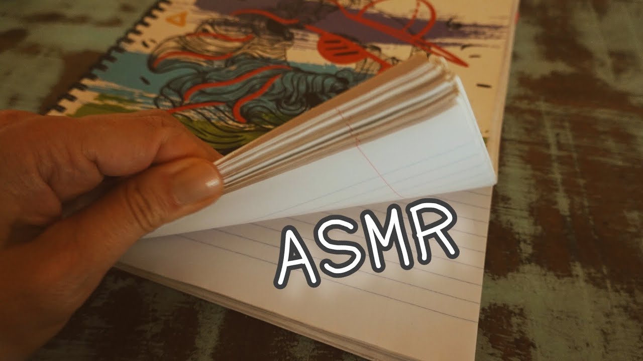 ASMR sound of notebook pages, no talking - YouTube