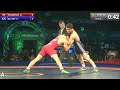Round 3 FS - 61 kg: Behnam EHSANPOOR (IRI) df. Haji ALIYEV (AZE), 5-5