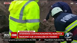 Intervenţie Contracronometru. Muncitor Îngropat Sub Un Maldăr De Pământ