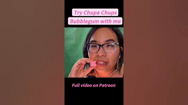 ASMR TRY CHUPA CHUPS BIG BABOL BUBBLEGUM WITH ME (Whispering, Mouth Sounds) 🍓🫧 #shorts