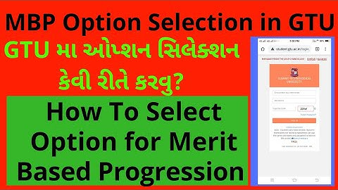 How to Select Option For GTU Merit Based Progression Choice #sunriseacademy #gtu #latestnews2020