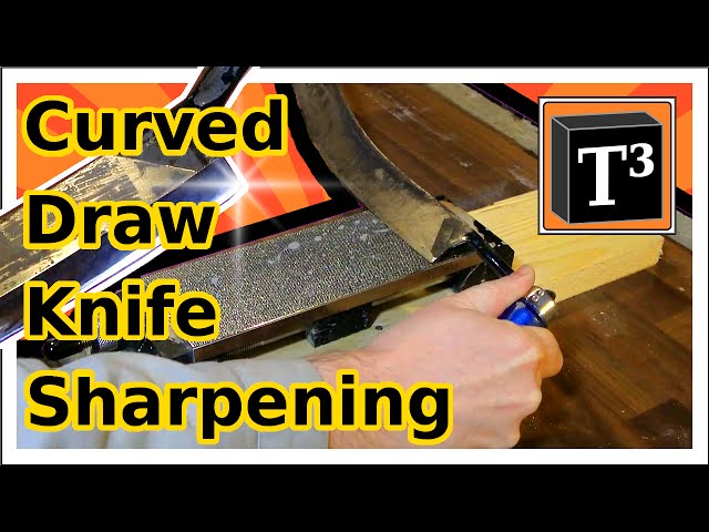 Sharpen Curved Draw Knives How To Create A Beveled Edge Easily - YouTube