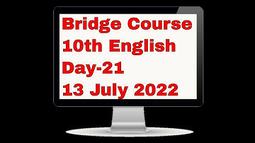 10th English Bridge Course Day-21