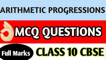 Arithmetic Progression class 10 MCQ Questions | MCQ class 10 maths CBSE chapter 5