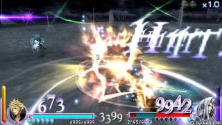 Dissidia - Cloud Vs. Sephiroth (No eq,acc,summon lvl 105 sephiroth, 9 behavior)