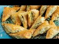 Spanakopitakia: Greek Spinach Pie Triangles  The best appetizer!!