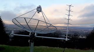 Albaconnect Rotor test S-Band 1.9m dish, UHF Yagi, Test campaign