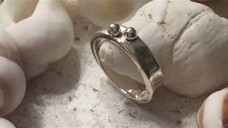 Silver ring with granulation