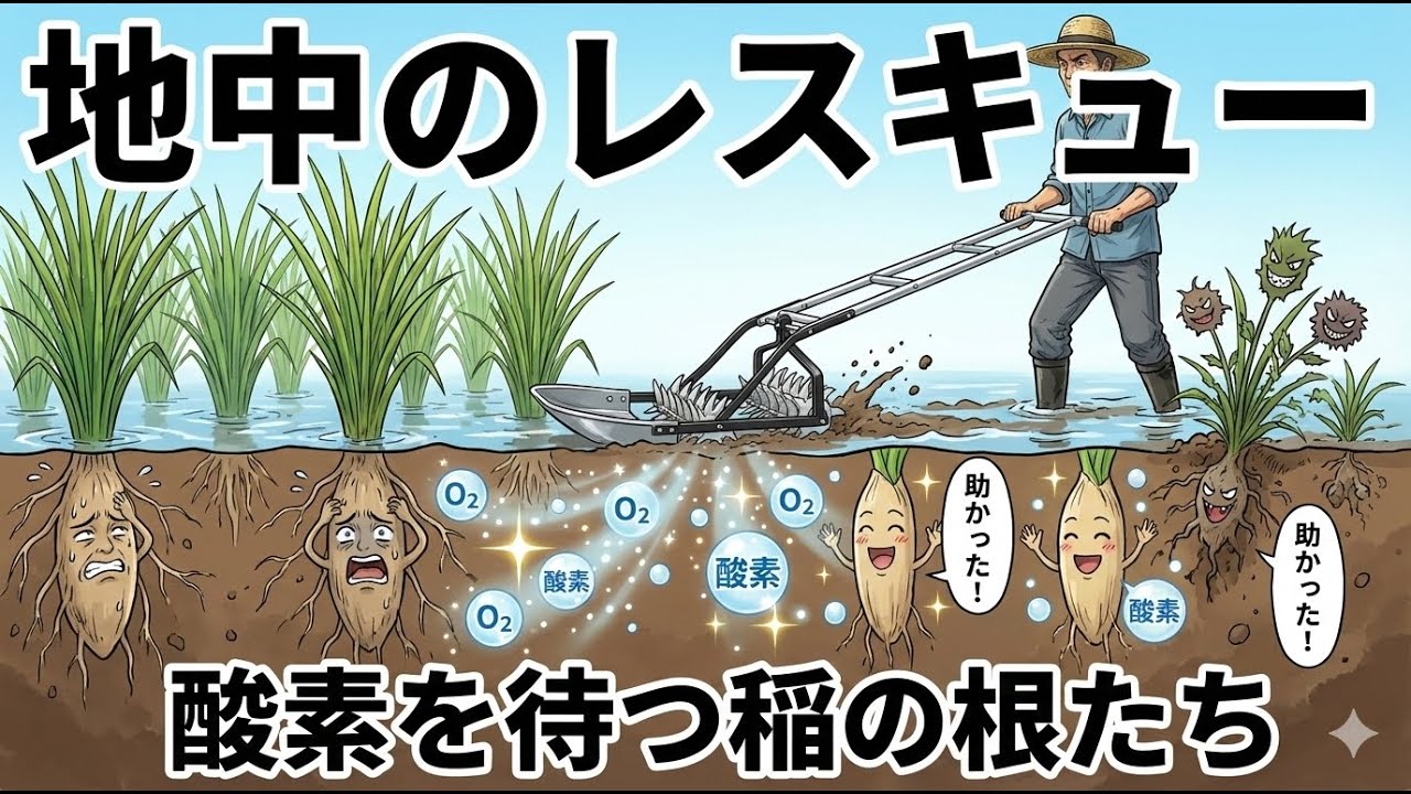 新兵器投入！アルミの軽さと泥の重さ…無農薬栽培のリアルな代償