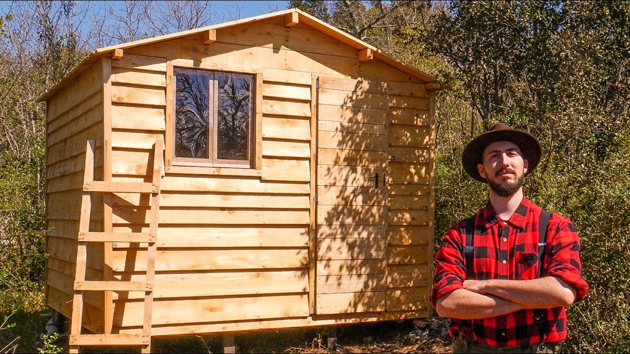 I'm Building My Simple Wooden Cabin in Off Grid Wilderness | EP 2 - YouTube