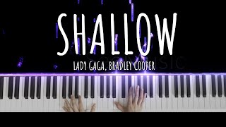 Shallow - Lady Gaga, Bradley Cooper (Full Piano Tutorial) #pianotutorial