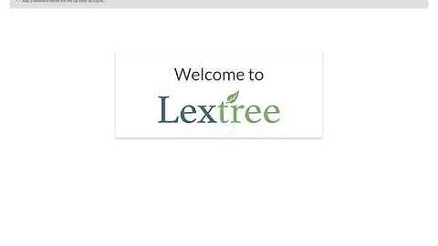 Create Account and Login to Lextree
