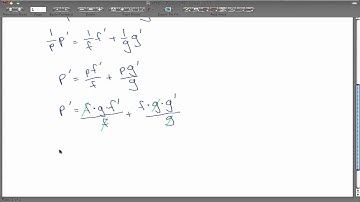 derrive product and quotient rule using logarithmic differentiation