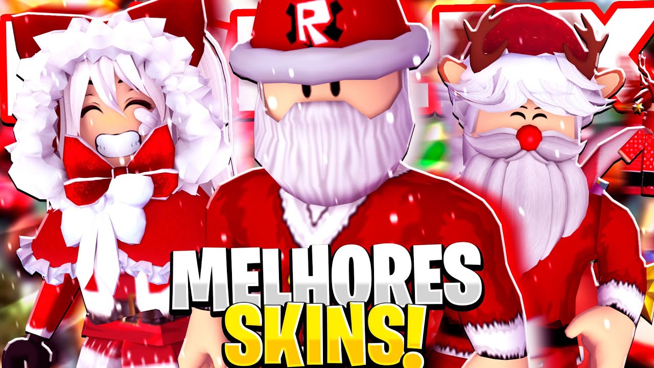 COMO FAZER UMA SKIN DE GRAÇA DE NATAL NO ROBLOX!!!😮🎅🎄🤔 (SEM