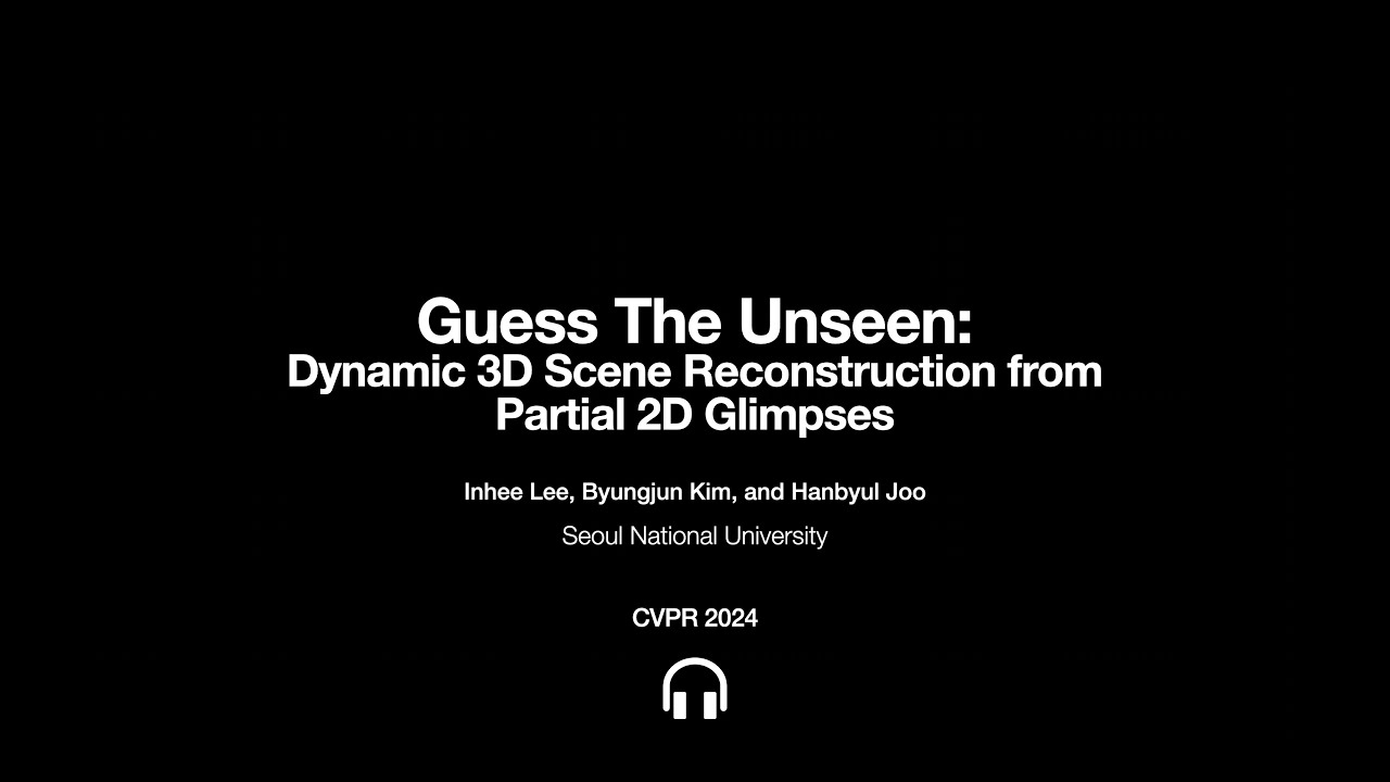 [CVPR2024] Guess The Unseen: Dynamic 3D Scene Reconstruction from ...