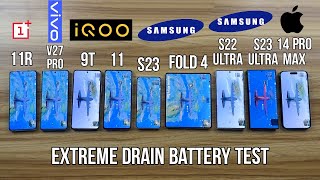 Samsung S23 / S23 Ultra / 14 Pro Max / iQOO 11 / 11R / V27 Pro / S22 Ultra - Extreme Battery Test🪫 by Geek Abhishek 29,765 views 6 months ago 6 minutes, 57 seconds