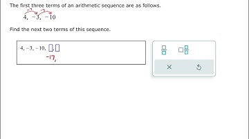 Finding the next terms of an arithmetic sequence with integers (ALEKS examples)