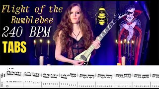 TABS "Flight of the Bumblebee" 240 BPM | Guitar Lesson by Sacra Victoria