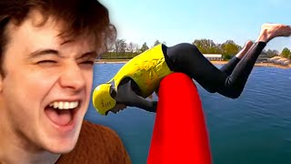 Wilbur Reacts to TommyInnit Total Wipeout Challenge!