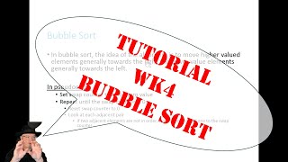 SQ4007 Tutorial wk4 Bubble sort