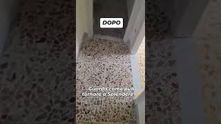 ✨️ Guarda prima e dopo che TRASFORMAZIONE ✨️#floor #edilizia #marmo
